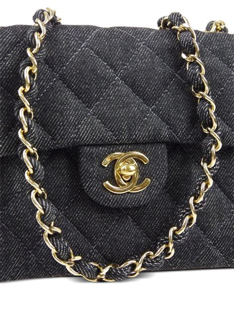 chanel denim classic flap|chanel small flap bag new.